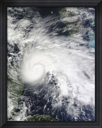 Framed Tropical Storm Ida in the Caribbean Sea Print