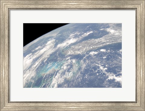 Framed High Oblique Earth view of the Florida Peninsula and its Neighboring Geographic Features Print