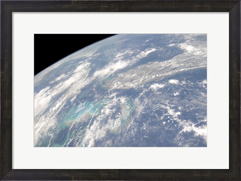 Framed High Oblique Earth view of the Florida Peninsula and its Neighboring Geographic Features Print