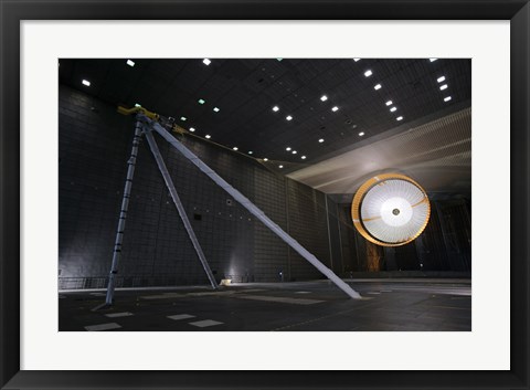 Framed Parachute Undergoes Flight-Qualification Testing inside a Wind Tunnel Print