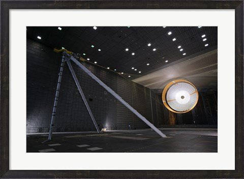 Framed Parachute Undergoes Flight-Qualification Testing inside a Wind Tunnel Print