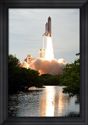 Framed Space Shuttle Endeavour Lifts off from its Launch pad at Kennedy Space Center, Florida Print