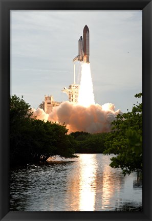 Framed Space Shuttle Endeavour Lifts off from its Launch pad at Kennedy Space Center, Florida Print