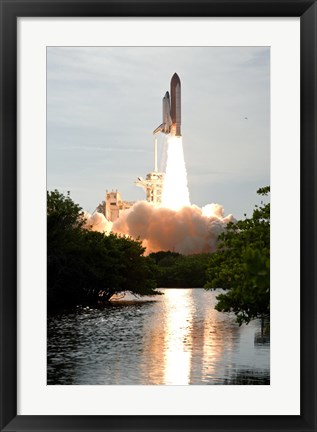 Framed Space Shuttle Endeavour Lifts off from its Launch pad at Kennedy Space Center, Florida Print