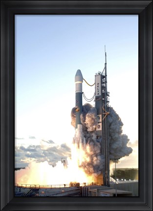 Framed Delta II Rocket Lifts off from its Launch Pad Print