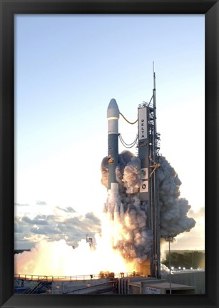 Framed Delta II Rocket Lifts off from its Launch Pad Print