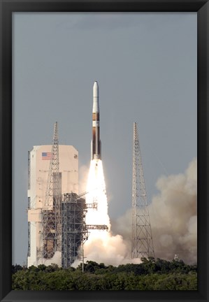 Framed Delta IV Rocket lfits off from its Launch Complex Print