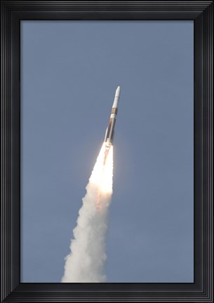 Framed Delta IV Rocket Roars into the Sky with the GOES-O Satellite Aboard Print