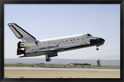 Framed Space Shuttle Atlantis prepares for Landing Print