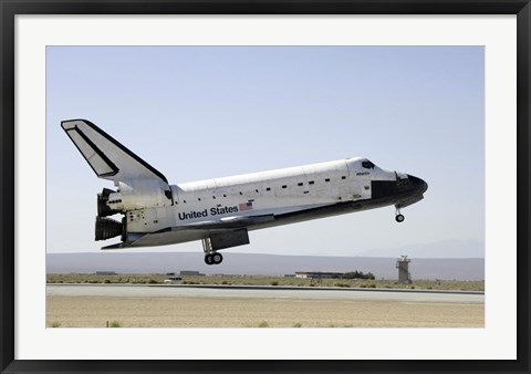 Framed Space Shuttle Atlantis prepares for Landing Print