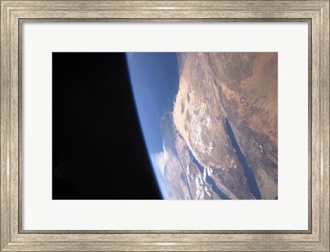 Framed High Oblique Scene looking toward the Sinai Peninsula and the Mediterranean Sea Print