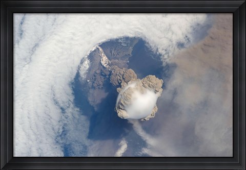 Framed Eruption of Sarychev Volcano Print