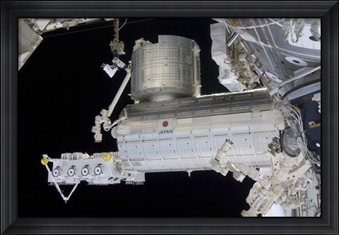 Framed Japanese Experiment Module Kibo Laboratory and Exposed Facility Print