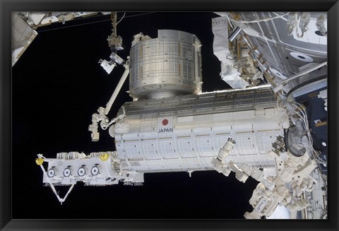 Framed Japanese Experiment Module Kibo Laboratory and Exposed Facility Print