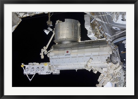 Framed Japanese Experiment Module Kibo Laboratory and Exposed Facility Print