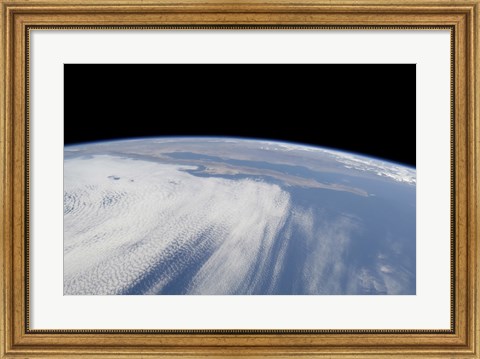 Framed Heavy Cloud Cover over the Pacific Ocean Print