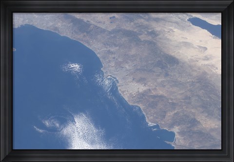 Framed Part of Southern California as seen from Space Print