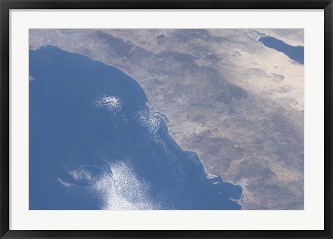 Framed Part of Southern California as seen from Space Print