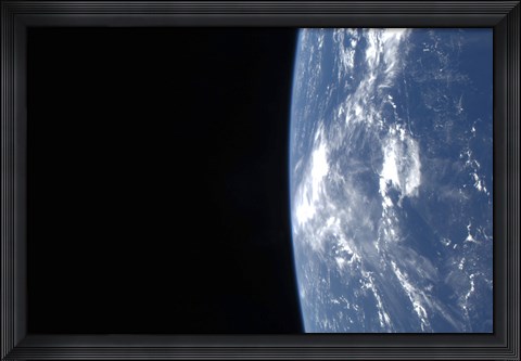 Framed Earth&#39;s Horizon and the Blackness of Space Print
