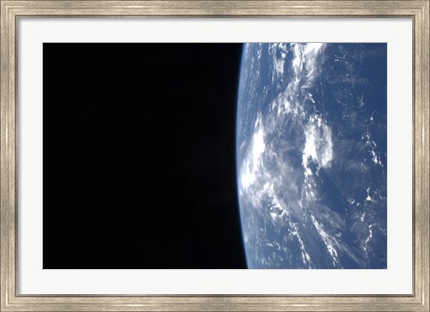 Framed Earth&#39;s Horizon and the Blackness of Space Print