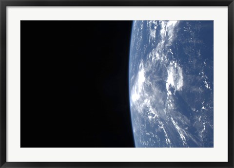 Framed Earth&#39;s Horizon and the Blackness of Space Print