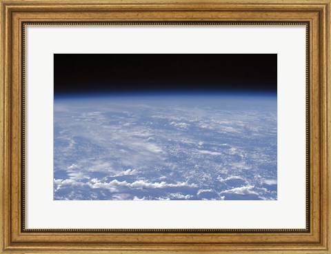 Framed Oblique Horizon view of the Earth&#39;s Atmosphere Print
