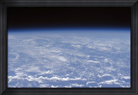 Framed Oblique Horizon view of the Earth&#39;s Atmosphere Print