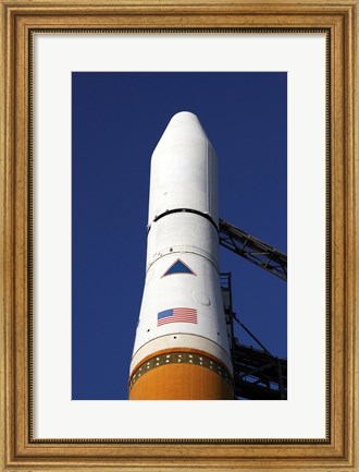 Framed View of the Nose Cone of the Delta IV rocket that will Launch the GOES-O Satellite into Orbit Print