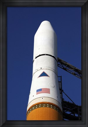 Framed View of the Nose Cone of the Delta IV rocket that will Launch the GOES-O Satellite into Orbit Print
