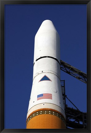 Framed View of the Nose Cone of the Delta IV rocket that will Launch the GOES-O Satellite into Orbit Print