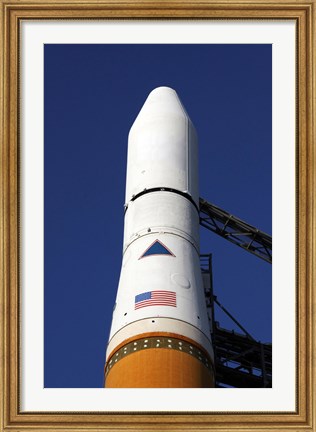Framed View of the Nose Cone of the Delta IV rocket that will Launch the GOES-O Satellite into Orbit Print
