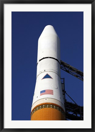 Framed View of the Nose Cone of the Delta IV rocket that will Launch the GOES-O Satellite into Orbit Print