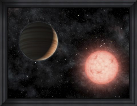 Framed Artist's Concept of the Smallest Star Known to Host a Planet Print