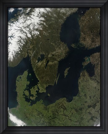 Framed Southern Scandinavia Print