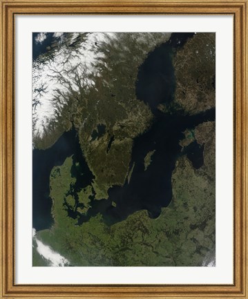 Framed Southern Scandinavia Print