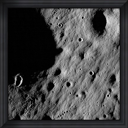 Framed Cratered Regions near the Moon&#39;s Mare Nubium Region Print