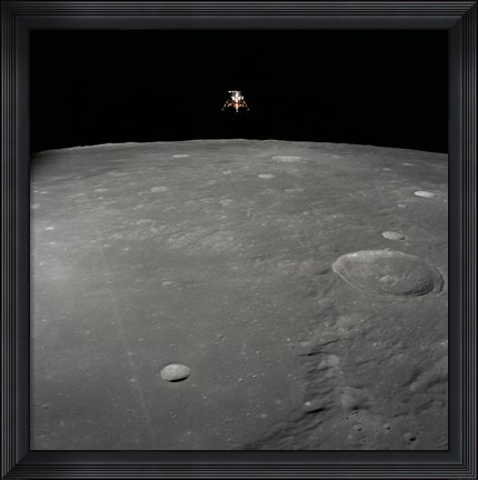 Framed Apollo 12 Lunar Module Intrepid is set in a Lunar Landing Configuration Print