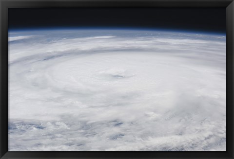 Framed Hurricane Bill in the Atlantic Ocean Print