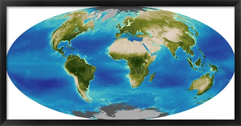 Framed Average Plant Growth of the Earth Print