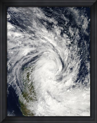 Framed Tropical Storm Jade Coming Ashore over Madagascar Print