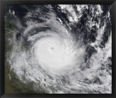 Framed Severe Tropical Cyclone Hamish in the South Pacific Ocean Print