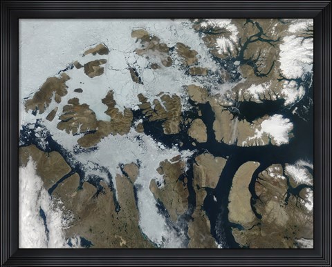 Framed Queen Elizabeth Islands Print