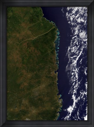 Framed Mozambique Coast Print