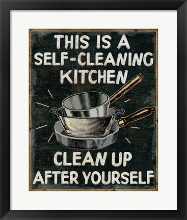 Framed Self Cleaning Kitchen Print