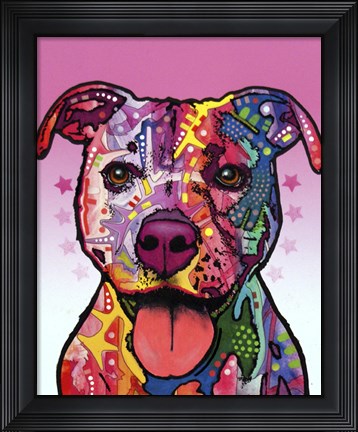Framed Cherish The Pitbull Print