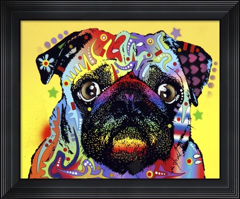 Framed Pug Print