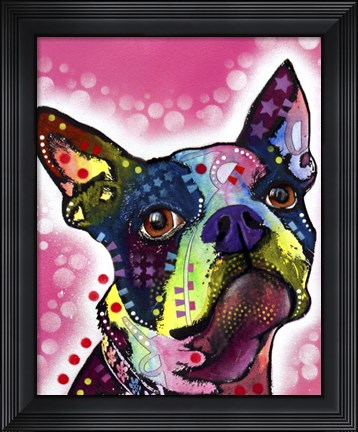 Framed Boston Terrier Print