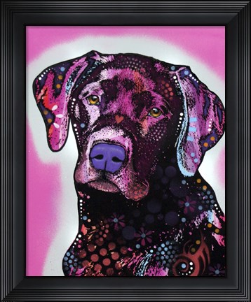 Framed Black Lab Print