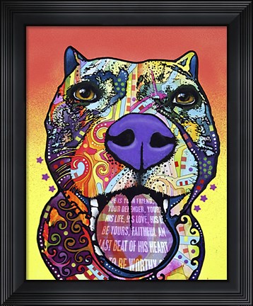 Framed Bark Don&#39;t Bite Print