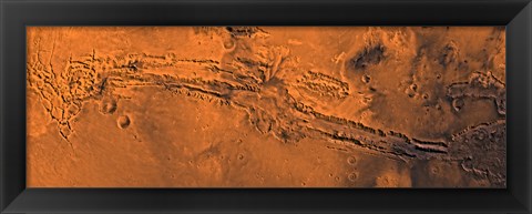 Framed Valles Marineris, the Great Canyon of Mars Print